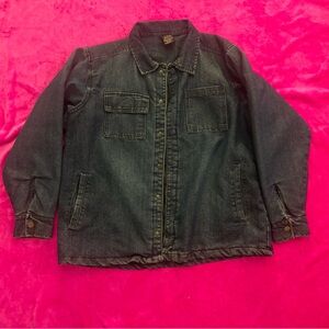 Ring of Fire Dark Denim Jacket - Blue